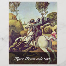 St. George Fighting The Dragon By Raffael Personalized Flyer