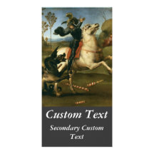 St George Fighting the Dragon Custom Photo Card
