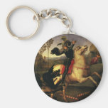 St. George Fighting the Dragon, Raphael, Raffaello Keychain