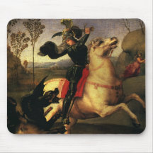 St. George Fighting the Dragon, Raphael, Raffaello Mouse Pad