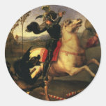 St. George Fighting the Dragon, Raphael, Raffaello Sticker