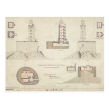 St. George Reef Lighthouse Schematics Post Cards