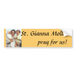 St. Gianna Molla bumper sticker bumper stickers