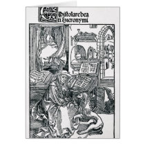 St. Jerome in his study cards