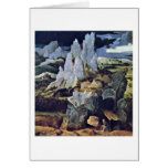 St. Jerome In Rocky Landscape By Joachim Patinir Greeting Cards