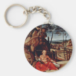 St. Jerome In The Desert By Lotto Lorenzo (Best Qu Key Chain