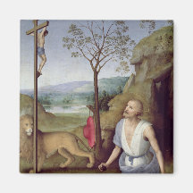 St. Jerome in the Desert, c.1499-1502 Fridge Magnet