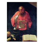 St.Jerome reading Post Card