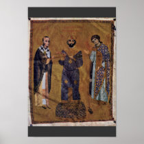 St. John Chrysostom And The Emperor Nicephorus Bot Poster