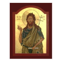 St. John the Forerunner and Baptist Prayer Card Post Card