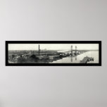 St. Johns River Bridge Photo 1921 Poster