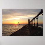 St. Joseph Pier Light, MI posters