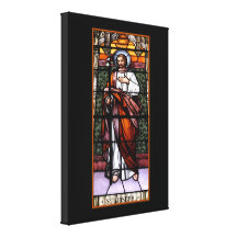 St. Joseph pray for us - stained glass window Canvas Prints