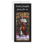 St. Joseph pray for us - stained glass window Full Colour Rack Card