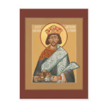 St. Justinian Emperor of Byzantium Prayer Card postcards