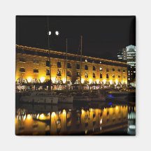St Katherines Dock London night View Fridge Magnets