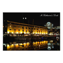 St Katherines Dock London night View Photograph