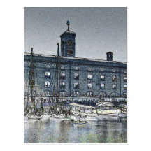 St Katherine's Dock London sketch Post Cards