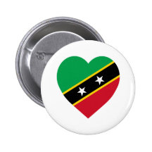 St Kitts and Nevis Flag Heart Pins