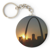 St. Louis Arch Sunset Keychain