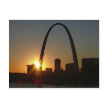 St. Louis Arch Sunset Postcard
