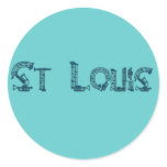 st louis instrument text round sticker