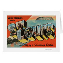 St. Louis, Missouri - Large Letter Scenes Cards