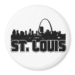 St Louis Skyline magnets