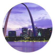 St. Louis Skyline Round Sticker