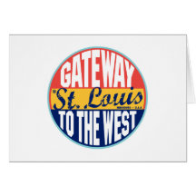 St Louis Vintage Label Greeting Card