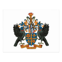 St. Lucia Coat of Arms Postcard