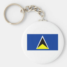 St Lucia Flag Keychain