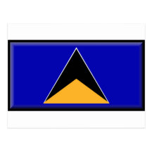 St. Lucia Flag Post Card