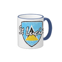 St Lucian flag design Coffee Mugs