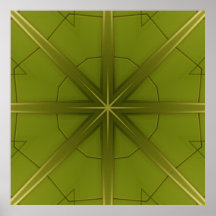 St. Maarten Green Tile Abstract #4  Poster