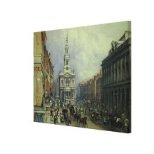 St. Mary le Strand, 1836 Gallery Wrapped Canvas