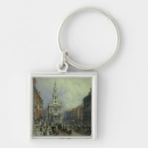 St. Mary le Strand, 1836 Key Chains
