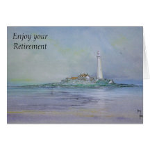St Mary's Lighthouse Enjoy your Retirement Card