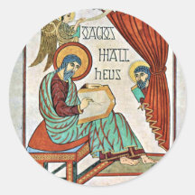 St. Matthew By Meister Des Book Of Lindisfarne (Be Stickers