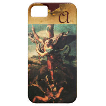 St MICHAEL ARCHANGEL VANGUISHING SATAN Monogram