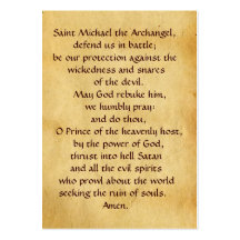 St. Michael the Archangel Prayer Card Business Card Template