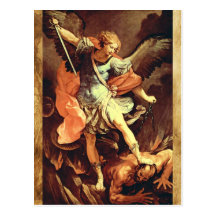 St. Michael the Archangel Prayer Card Postcards