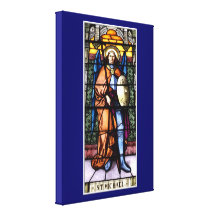St. Michael The Archangel Stained Glass Window Gallery Wrap Canvas