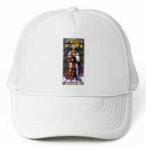 St. Michael The Archangel Stained Glass Window Trucker Hats