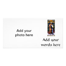 St. Michael The Archangel Stained Glass Window Customised Photo Card
