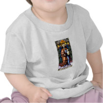 St. Michael The Archangel Stained Glass Window Tee Shirt