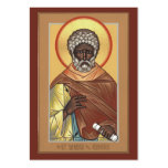 St. Moses the Ethiopian Mini Prayer Card Business Card
