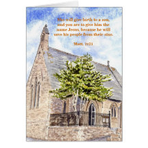 'St. Nun's Church (Scripture)' Card