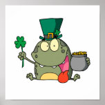 st paddy patty day froggy frog posters