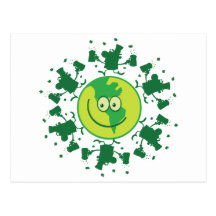 St. Paddy's Day Beer Toast with Leprechauns Post Card